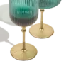 Sun Glasses Wine Set of 4 / Parisian Green