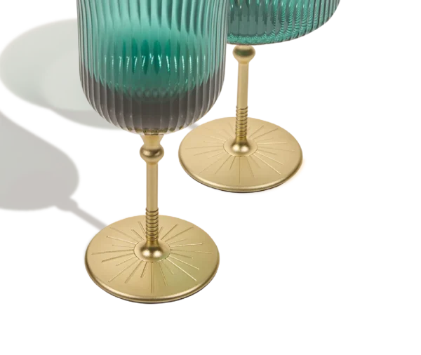 Sun Glasses Wine Set of 4 / Parisian Green