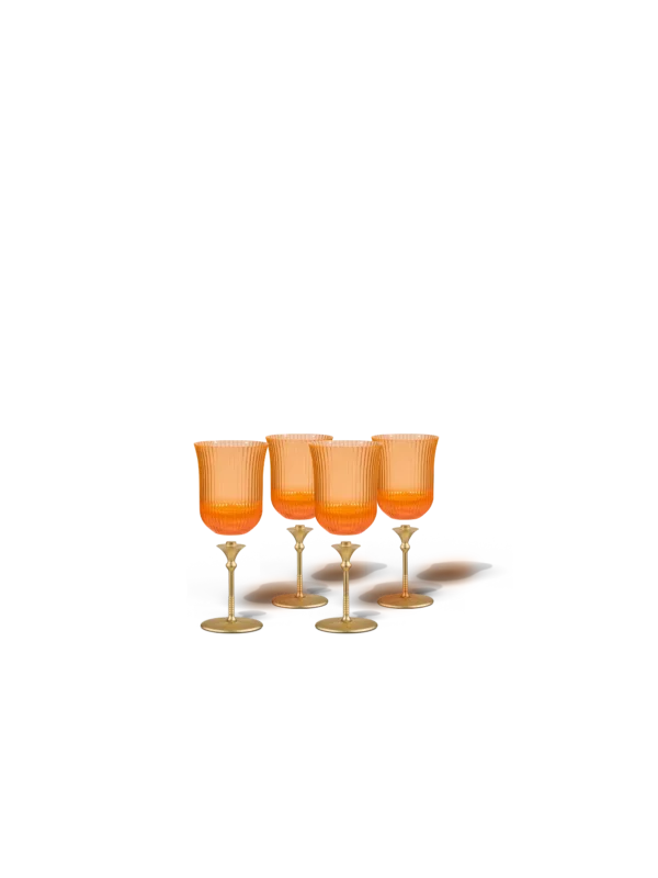 Sun Glasses Wine Set of 4 / Orchard Orange