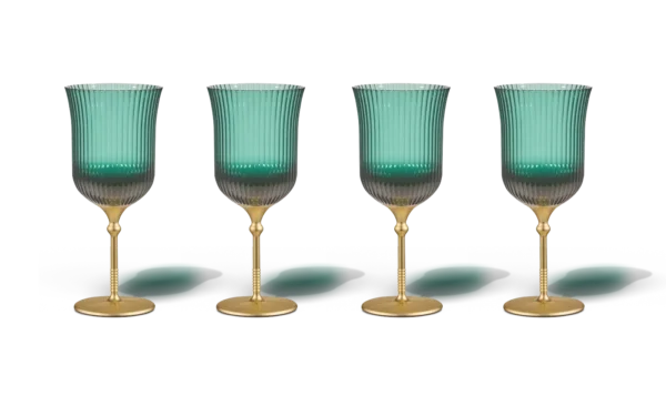 Sun Glasses Wine Set of 4 / Parisian Green