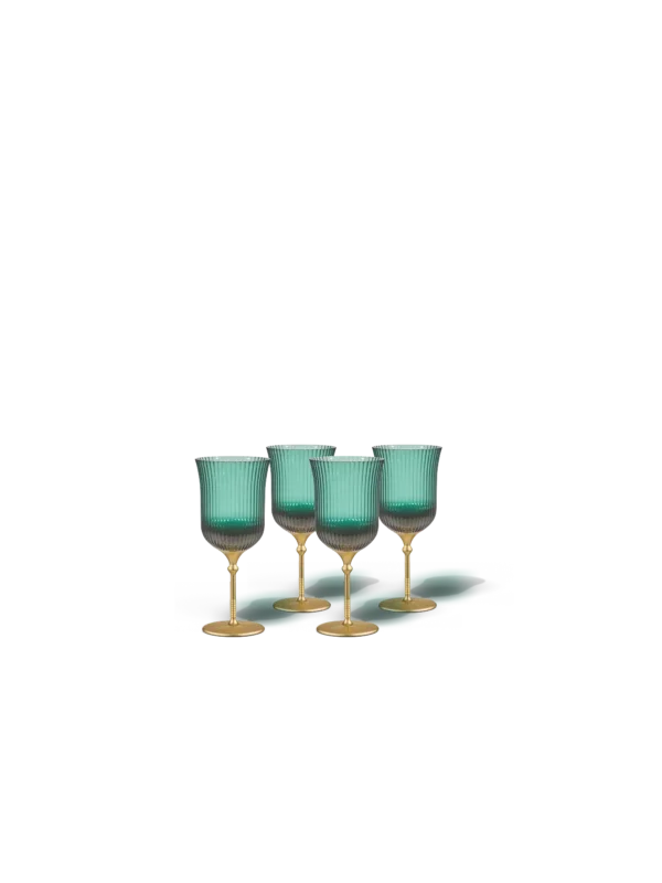 Sun Glasses Wine Set of 4 / Parisian Green